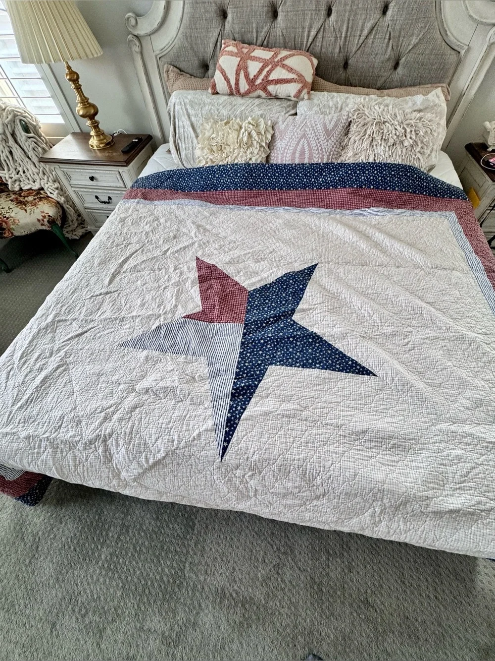 Modern Heirloom Texas Lone Star King Cotton Quilt